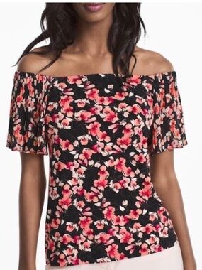 WHBM Blossom Off-Shoulder Top
